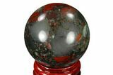 Polished Bloodstone (Heliotrope) Sphere #116195-1